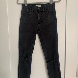 Madewell | Deconstructed Raw Hem 9" High Rise Skinny Jeans | 27T